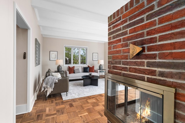1101 Skyline Pkwy, Duluth, MN 55805 - living room with a fireplace and baseboards