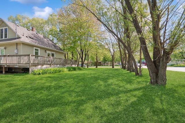 381 Ormsbee St, Big Lake, MN 55309 - view of grassy yard featuring a deck