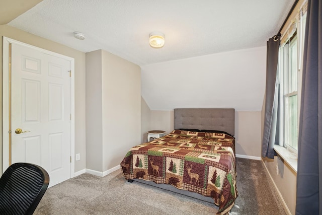 381 Ormsbee St, Big Lake, MN 55309 - carpeted bedroom with multiple windows, vaulted ceiling, and baseboards