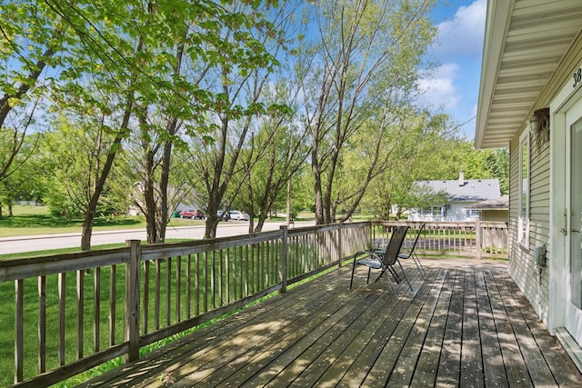 381 Ormsbee St, Big Lake, MN 55309 - wooden terrace featuring a lawn