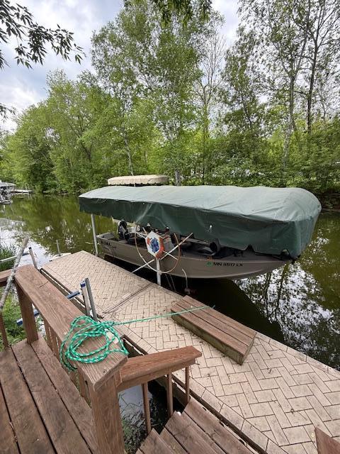 6207 Lagoon Dr NE, Bemidji, MN 56601 - dock featuring a water view