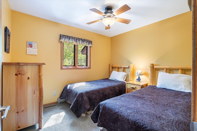 11690 Harbor Ln, Ideal Twp, MN 56442 - bedroom with carpet flooring, baseboards, and a ceiling fan
