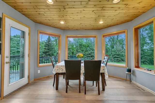 8081 45th Ave SW, Raymond, MN 56282 - dining space with baseboards, recessed lighting, and light wood finished floors