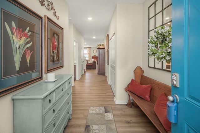 4745 Copper Cir, Woodbury, MN 55129 - hallway featuring recessed lighting and light wood-style floors