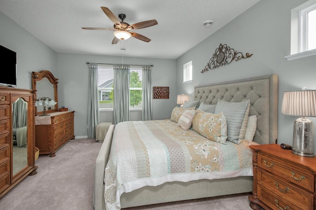 4745 Copper Cir, Woodbury, MN 55129 - bedroom with light carpet and ceiling fan