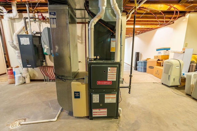 N12011 County Road Ss, Otter Creek Twp, WI 54772 - utility room with heating unit