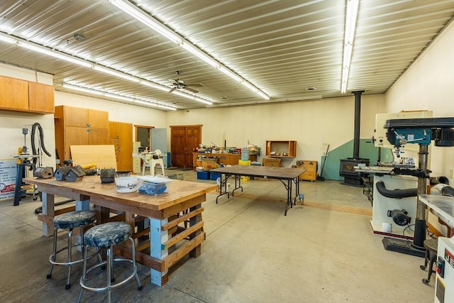 N12011 County Road Ss, Otter Creek Twp, WI 54772 - garage featuring a workshop area
