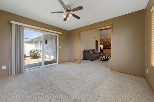 2475 Mossy Creek Dr NE, Owatonna, MN 55060 - unfurnished room featuring a ceiling fan and carpet flooring