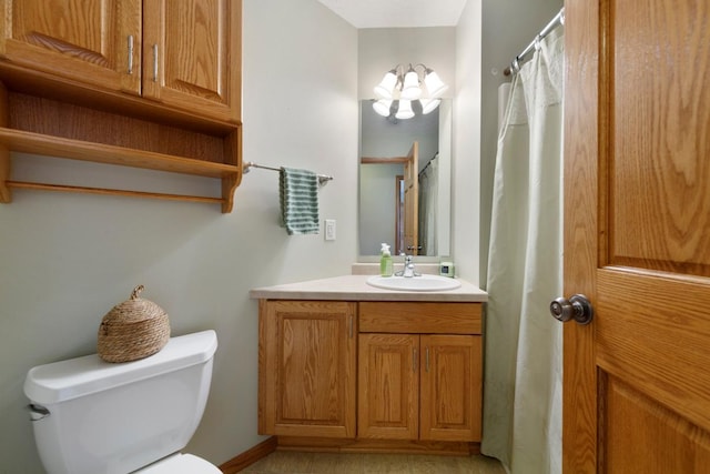 2475 Mossy Creek Dr NE, Owatonna, MN 55060 - full bath with vanity and a chandelier