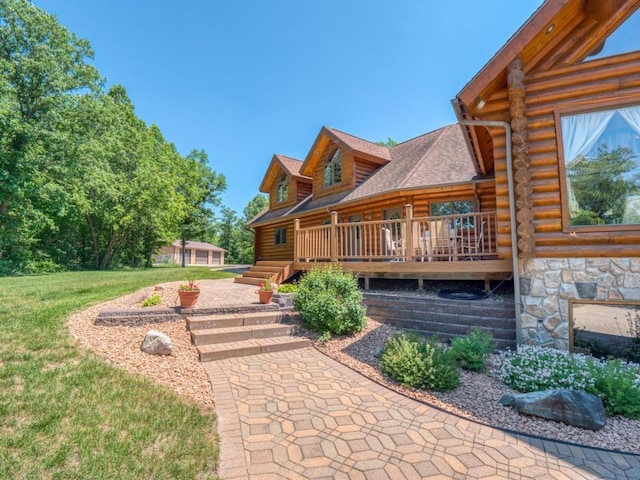10719 Lumberjack Rd NW, Alaska Twp, MN 56667 - view of patio with a deck