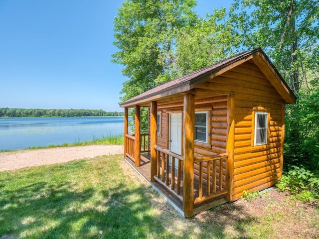 10719 Lumberjack Rd NW, Alaska Twp, MN 56667 - view of outdoor structure with a water view