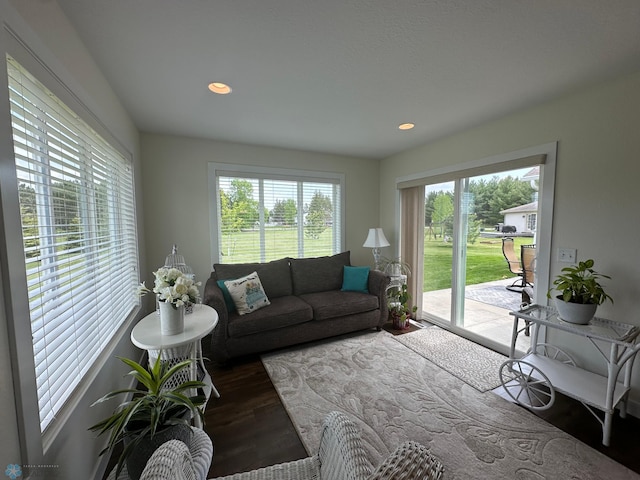 879 Longview Dr, Detroit Lakes, MN 56501 - living area with wood finished floors and recessed lighting