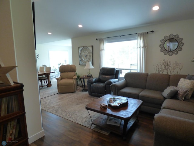 879 Longview Dr, Detroit Lakes, MN 56501 - living room featuring wood finished floors and recessed lighting