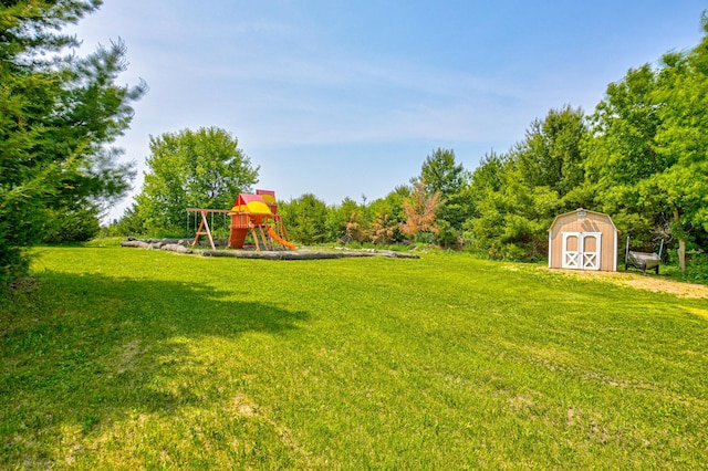 1970 Saint Croix Trl N, West Lakeland Twp, MN 55082 - view of grassy yard featuring a playground