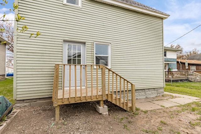 319 60th Ave W, Duluth, MN 55807 - rear view of house with a wooden deck