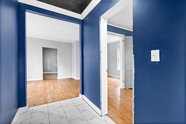 319 60th Ave W, Duluth, MN 55807 - hall featuring marble look tiles and baseboards