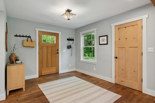 605 Stubbs Bay Rd, Orono, MN 55356 - foyer featuring healthy amount of natural light, baseboards, and wood finished floors