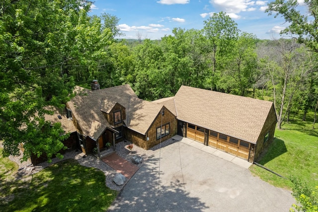 605 Stubbs Bay Rd, Orono, MN 55356 - view from above of property with a heavily wooded area