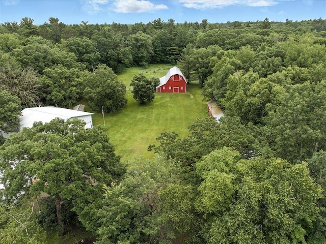 32166 Azure Rd, Scandia Valley Twp, MN 56443 - view from above of property with a forest