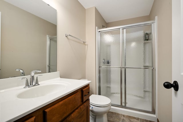 15239 Embry Path, Apple Valley, MN 55124 - bathroom with a stall shower, vanity, and toilet
