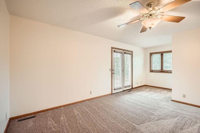 3544 166th Ln NW, Andover, MN 55304 - spare room with carpet floors, baseboards, ceiling fan, and a textured ceiling
