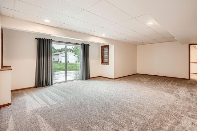 3544 166th Ln NW, Andover, MN 55304 - carpeted spare room featuring baseboards, a paneled ceiling, and recessed lighting