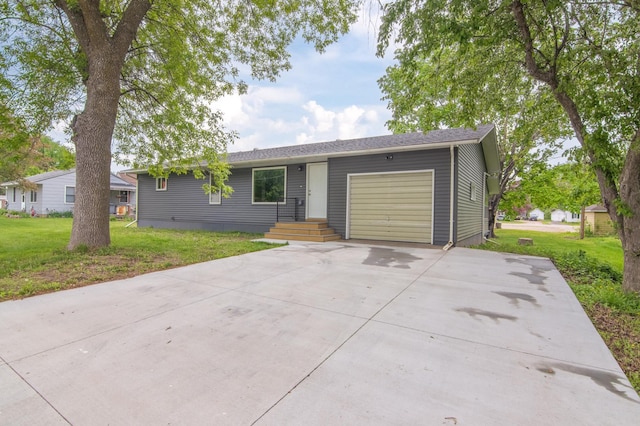 619 Aspen Ave S, Amery, WI 54001 - ranch-style home featuring a garage, a front yard, and driveway