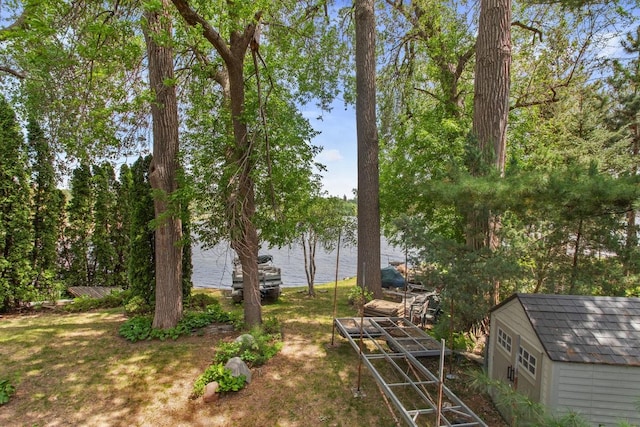 364 Owasso Blvd N, Shoreview, MN 55126 - view of yard with a water view