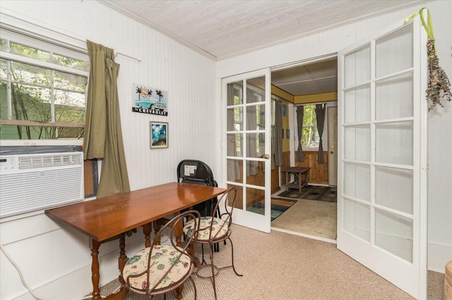 9298 Park Ave, Solon Springs, WI 54873 - office featuring crown molding, carpet, and healthy amount of natural light