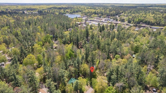 9298 Park Ave, Solon Springs, WI 54873 - view of property location featuring a heavily wooded area and a nearby body of water
