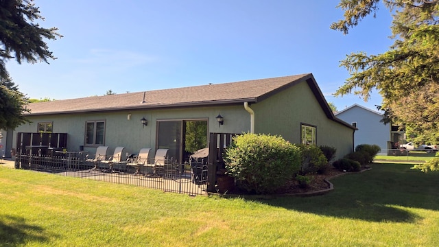 210 10th Ave N # 1, Cold Spring, MN 56320 - rear view of house featuring a patio and stucco siding