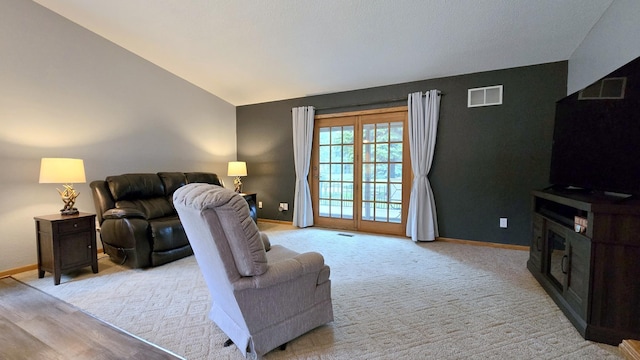 210 10th Ave N # 1, Cold Spring, MN 56320 - living area with lofted ceiling and baseboards