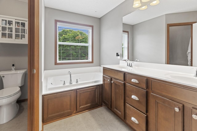 4231 Maple Hurst Dr N, Rockford, MN 55373 - full bath featuring a bath, double vanity, and tile patterned floors