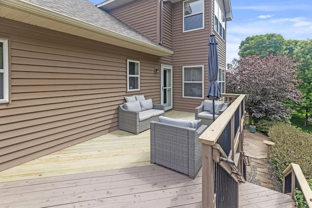 4231 Maple Hurst Dr N, Rockford, MN 55373 - wooden terrace featuring an outdoor hangout area