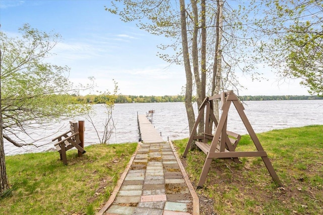 11567 S Lake Blvd, Lake Nebagamon, WI 54849 - dock with a water view