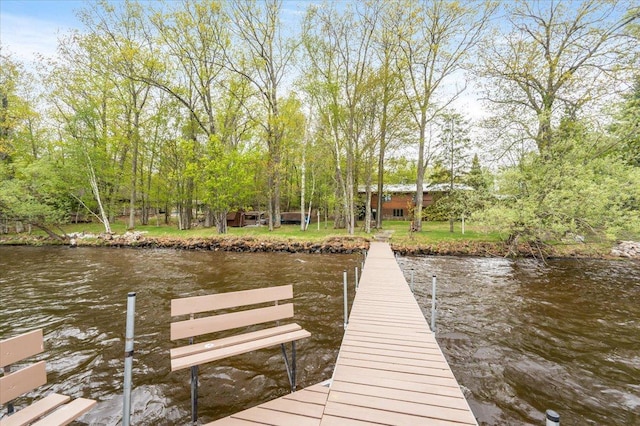 11567 S Lake Blvd, Lake Nebagamon, WI 54849 - dock featuring a water view