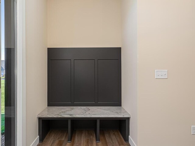 20666 Tamarack St NW, Oak Grove, MN 55011 - mudroom featuring wood finished floors and baseboards