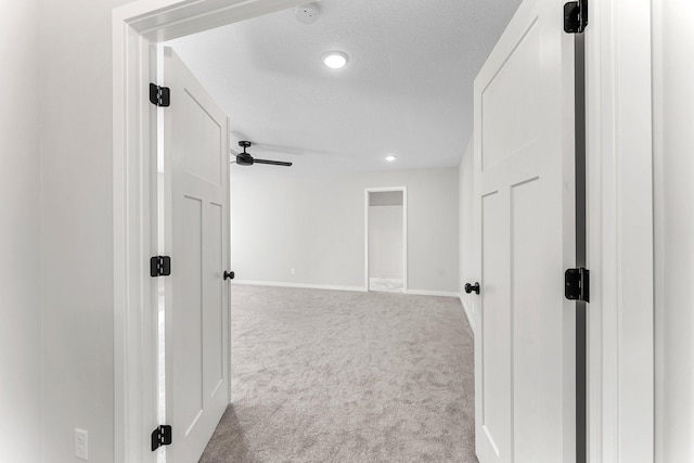 1708 Misty Cir, Buffalo, MN 55313 - hallway featuring carpet floors, baseboards, recessed lighting, and a textured ceiling