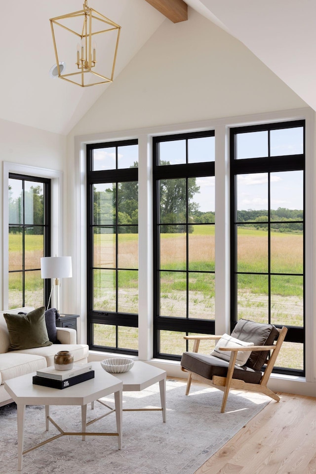 7937 Eldorado Rd, Credit River Twp, MN 55372 - sunroom featuring healthy amount of natural light and a chandelier