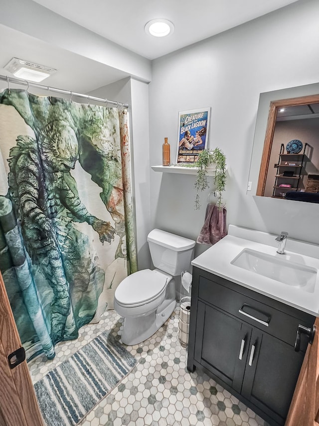 12216 175th St W, Lakeville, MN 55044 - full bath with toilet, vanity, and a shower with shower curtain