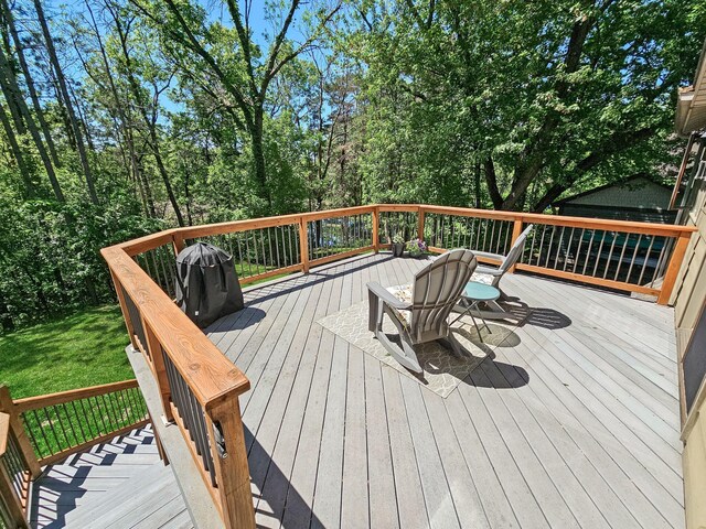 12216 175th St W, Lakeville, MN 55044 - wooden deck featuring a lawn