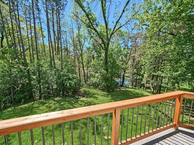 12216 175th St W, Lakeville, MN 55044 - deck featuring a lawn and a water view