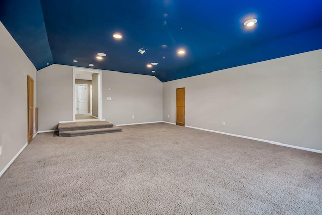 18141 87th Ave N, Maple Grove, MN 55311 - carpeted empty room featuring lofted ceiling, baseboards, and recessed lighting