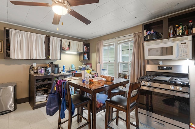853 York Ave, Saint Paul, MN 55106 - dining area with ceiling fan and baseboards