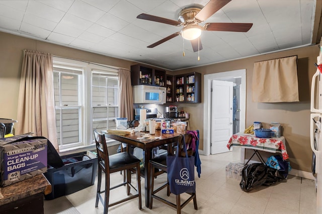 853 York Ave, Saint Paul, MN 55106 - dining space featuring ceiling fan and baseboards