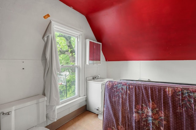853 York Ave, Saint Paul, MN 55106 - bedroom with vaulted ceiling and multiple windows