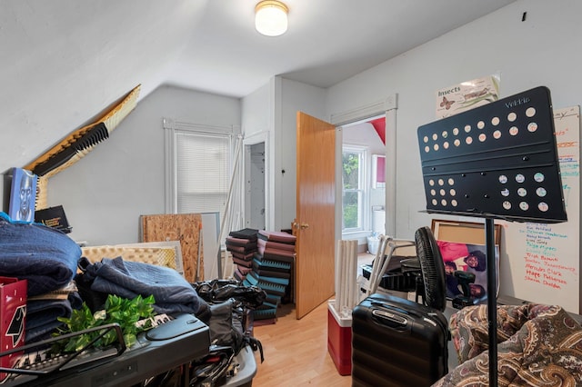 853 York Ave, Saint Paul, MN 55106 - bedroom featuring wood finished floors and lofted ceiling