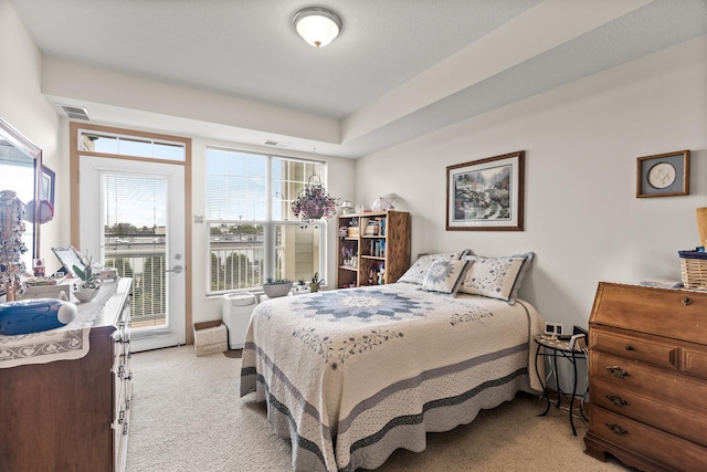 5445 Boone Ave N Unit 216, New Hope, MN 55428 - bedroom featuring light colored carpet and access to outside