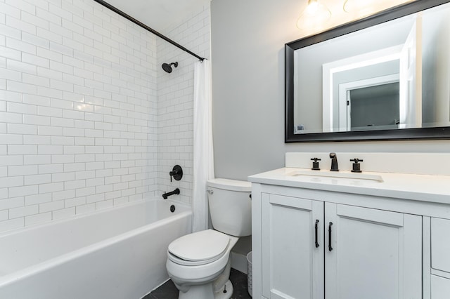 9420 Fabian St NE, Kalmar Twp, MN 55920 - bathroom with vanity, toilet, and shower / bath combo