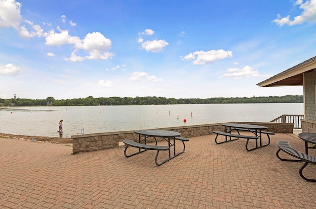 1925 Shenandoah Ct Unit G, Plymouth, MN 55447 - view of patio / terrace with a water view